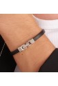 Bracciale Ink Pelle Nera Chiusura Acciaio Anallergico Misura 18cm Uomo Brosway BIK135A