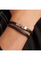 Bracciale Ink Pelle Nera Doppio Giro Chiusura Acciaio Anallergico Uomo Brosway BIK137