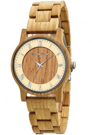 Orologio Legno Botti Barrique Numeri Romani Lancetta Secondi Cavatappi Green Time ZW131E