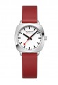 Orologio Mondaine Donna Quadrante Bianco Cinturino Pelle Rosso Movimento Svizzero FS18-02*RZZ