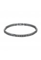 Bracciale Semirigido Forge Acciaio Rutenio Anallergico Cristalli Neri Brosway BGF12