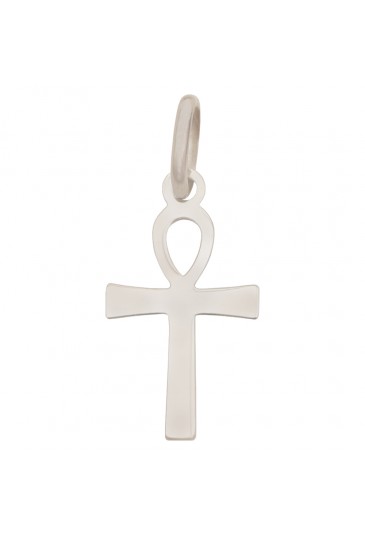 Croce Della Vita Ciondolo Oro Bianco 18kt Croce Di Ankh Significato Vita Eterna Regalo Nascita Fantasia Monile 6SXAGFM