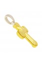 Crocefisso Oro Giallo 18kt Regalo Battesimo Nascita Protezione Fantasia Monile WMZFJFM