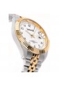 Orologio Lowell Donna Lavoro Quadrante Bianco Datario Acciaio Dorato Bicolore Classic PL4800-20