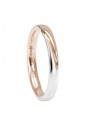 Fede Nuziale Recarlo Anello Oro 18kt Bianco Rosa Misura 13 Matrimonio Wedding W14FD004/BRH-13