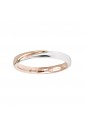 Fede Nuziale Recarlo Anello Oro 18kt Bianco Rosa Misura 13 Matrimonio Wedding W14FD004/BRH-13