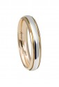 Fede Nuziale Recarlo Anello Oro 18kt Bianco Giallo Misura 13 Matrimonio Wedding W14FD003/BGH-13