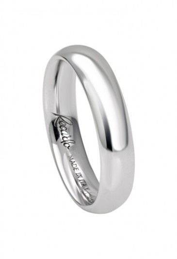 Fede Nuziale Recarlo Anello Oro 18kt Bianco Misura 22 Matrimonio Wedding W14FL001/BH-22