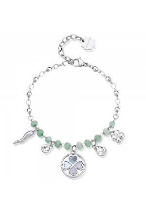 Bracciale Brosway Chakra Quadrifoglio Madreperla Acciaio BHKB135