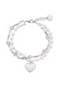 Bracciale Brosway Chakra Doppio Filo Perle Cuore Acciaio BHKB213