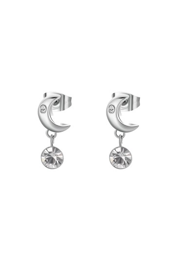 Orecchini Brosway Chakra Luna Cristallo Acciaio BHKE180