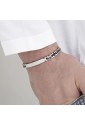 Bracciale Uomo Placca Centrale Elementi Ceramica Nera Acciaio Anallergico Luca Barra BA1128