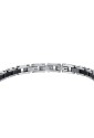 Bracciale Uomo Placca Centrale Elementi Ceramica Nera Acciaio Anallergico Luca Barra BA1128