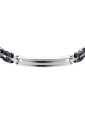 Bracciale Uomo Luca Barra Ceramica Nera Acciaio Anallergico BA1647