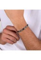 Bracciale Sector Acciaio Ceramica Diamanti Naturali Lunghezza 22cm Uomo SAFR45