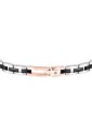 Bracciale Sector Acciaio Bicolore Ceramica Diamante Naturale Lunghezza 22cm Uomo SAFR47
