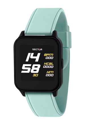 Smartwatch Orologio Sector S-05 Alluminio Cinturino Silicone Verde Acqua Misure 42x35 mm R3251550004