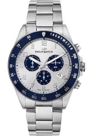 Orologio Philip Watch Caribe Sport 42mm Cronografo Datario Uomo R8273607029