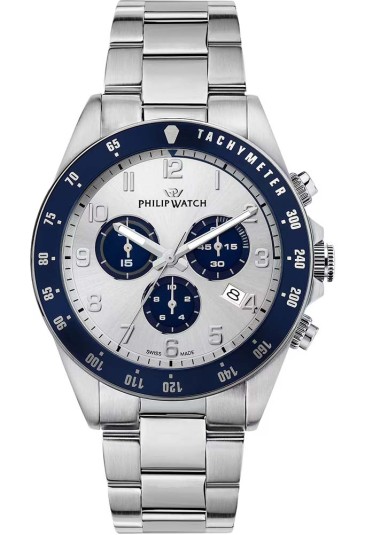 Orologio Philip Watch Caribe Sport 42mm Cronografo Datario Uomo R8273607029