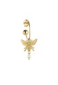 Orecchino Singolo Lebole Cerchio Ape Collezione Gotico Hoop Argento Dorato Perla Bianca PFYEMFM