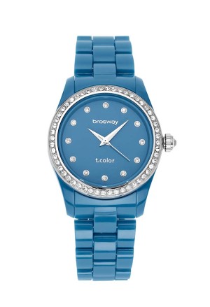 Orologio Brosway T-Color Blu Cristalli Policarbonato Cassa 36mm WTC44