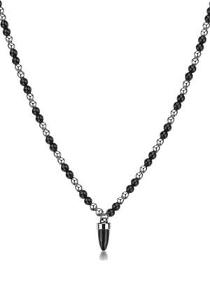 Collana Brosway Riptide Sfere Acciaio Cornetto Onice Nero BTD001
