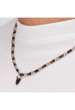 Collana Brosway Riptide Sfere Acciaio Cornetto Occhio Di Tigre Brown Amuleto Portafortuna BTD003