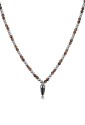 Collana Brosway Riptide Sfere Acciaio Cornetto Occhio Di Tigre Brown Amuleto Portafortuna BTD003