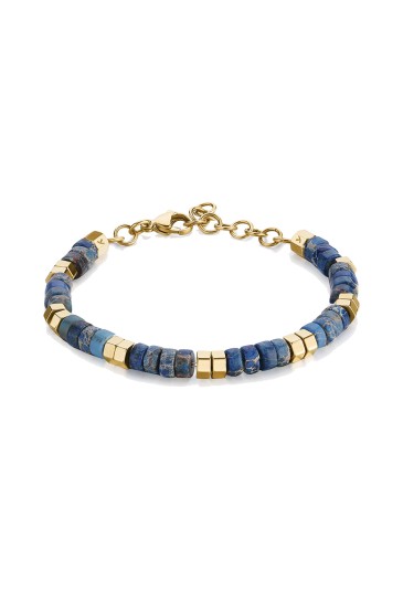 Bracciale Brosway Riptide Acciaio Gold Pietra Blu Emperor Stone Misura 19cm Uomo BTD011