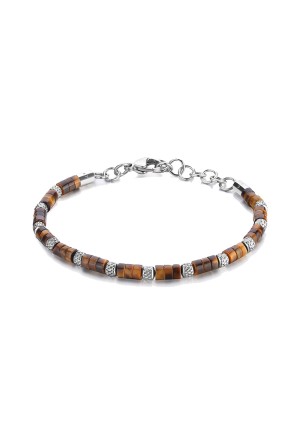 Bracciale Brosway Riptide Acciaio Occhio Di Tigre Misura 19cm Uomo BTD013