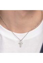 Collana Brosway Backlinere Catena Acciaio Lucido Satinato Crocefisso Misura 48cm BBC04