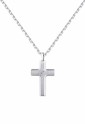 Collana Brosway Backlinere Catena Acciaio Lucido Satinato Crocefisso Misura 48cm BBC04