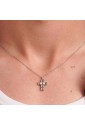 Collana Brosway Forge Catena Acciaio Crocefisso Cristalli Neri Misura 48cm BGF03