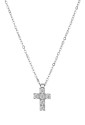 Collana Brosway Avantgarde Catena Acciaio Crocefisso Cristalli Bianchi Misura 49cm BVD01