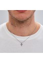 Collana Brosway Avantgarde Catena Acciaio Crocefisso Cristalli Bianchi Misura 49cm BVD01