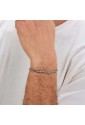 Bracciale Brosway Avantgarde Acciaio Maglia Veneziana Cristalli Bianchi Misura 21.5cm Uomo BVD28