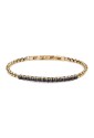 Bracciale Brosway Avantgarde Acciaio Gold Maglia Veneziana Cristalli Neri Misura 21.5cm Uomo BVD29