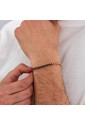 Bracciale Brosway Avantgarde Acciaio Gold Maglia Veneziana Cristalli Neri Misura 21.5cm Uomo BVD29
