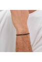 Bracciale Brosway Avantgarde Acciaio Finitura Rutenio Maglia Veneziana Cristalli Neri Misura 20cm Uomo BVD31