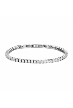 Bracciale Brosway Avantgarde Tennis Cubic Zirconia Bianchi Acciaio Misura 20cm Uomo BVD32