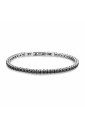 Bracciale Brosway Avantgarde Tennis Cubic Zirconia Neri Acciaio Misura 20cm Uomo BVD33