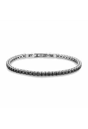 Bracciale Brosway Avantgarde Tennis Cubic Zirconia Neri Acciaio Misura 20cm Uomo BVD33