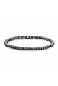 Bracciale Brosway Avantgarde Tennis Cubic Zirconia Neri Acciaio Finitura Rutenio Misura 20cm Uomo BVD34