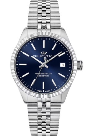 Orologio Philip Watch Caribe Urban 39mm Solo Tempo Quadrante Blu Uomo R8253227003