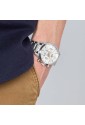 Orologio Festina Cronografo Quadrante Bianco Datario Index Gold Cinturino Acciaio Uomo F20343/1
