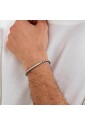 Bracciale Brosway Avantgarde Tennis Cubic Zirconia Bianchi Placchetta Centrale Acciaio Misura 20cm Uomo BVD35