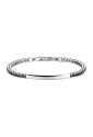 Bracciale Brosway Avantgarde Tennis Cubic Zirconia Neri Placchetta Centrale Acciaio Misura 20cm Uomo BVD36