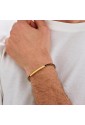 Bracciale Brosway Avantgarde Tennis Cubic Zirconia Neri Placchetta Centrale Acciaio Gold Misura 20cm Uomo BVD37