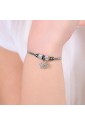 Bracciale Bambina Luca Barra Acciaio Corona Cristalli Bianchi JB184