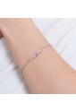 Bracciale Centrale Cuore Rosa Cristalli Bianchi Acciaio Anallergico Luca Barra BK2773